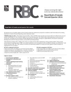 RBC  Always earning the right to be our clients’ first choice  Royal Bank of Canada