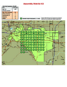 Assembly District 62 Total Male Population: 296,000 Men age 18+  CAP cases