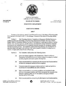 -- -  STATE OF WYOMING OFFICE OF THE GOVERNOR JIEIlGIIRINGm GOVERNOR