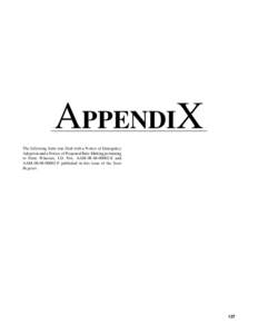 APPENDIX The following form was filed with a Notice of Emergency Adoption and a Notice of Proposed Rule Making pertaining to Farm Wineries, I.D. Nos. AAM[removed]E and AAM[removed]P published in this issue of the