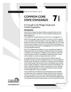 M A T H E M A T I C S  COMMON CORE STATE STANDARDS  7