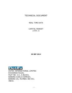 TECHNICAL DOCUMENT  REAL TIME DATA CAPITAL MARKET (LEVEL 3)