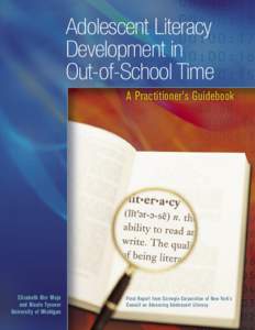 Human behavior / Adolescent literacy / Computer literacy / Donna Alvermann / Information literacy / Literacy / Knowledge / Learning