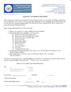 Department of Health and Human Services Health and Environmental Testing Laboratory 221State Street # 12State House Station Augusta, Maine[removed]Tel: ([removed];Fax: ([removed]