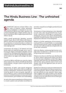 thehindubusinessline.in[removed]:26 blgve  The Hindu Business Line : The unfinished