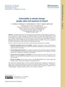 Sustainability / Earth / Emergency management / Social vulnerability / Vulnerability / Adaptation to global warming / Disaster risk reduction / Stakeholder analysis / Adaptive management / Management / Risk / Public safety