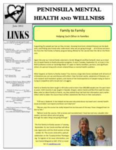 PENINSULA MENTAL HEALTH AND WELLNESS June 2012 LINKS