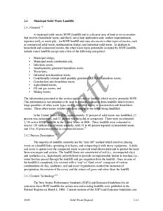 Draft AP42 2.4 MUNICIPAL SOLID WASTE LANDFILLS, October 2008