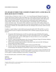 Microsoft Word - OFA Grant Funding Press Release.docx