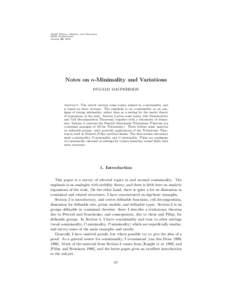 Model Theory, Algebra, and Geometry MSRI Publications Volume 39, 2000 Notes on o-Minimality and Variations DUGALD MACPHERSON