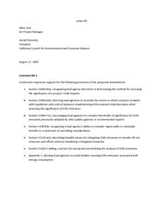 Letter 80 Allan Lind Air Project Manager Gerald Secundy President California Council for Environmental and Economic Balance