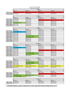 Court A1 7:00AM-10:00am Adult Cross Court Basketball 10:00AM-5:00pm OPEN COURT KATZ JCC GYM SCHEDULES Effective