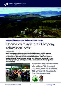 Aerial view of Acharossan Forest.  National Forest Land Scheme case study Kilfinan Community Forest Company: Acharossan Forest