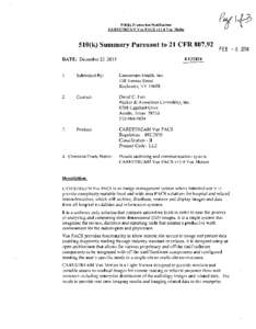 510(k) Premarket Notification CARESTREAM Vue PACS vi 1.4 Vue Motia 510(k) Summary Pursuant to 21 CFR[removed]K132824