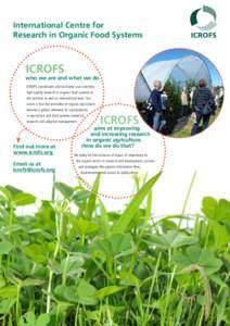 International Centre for Research in Organic Food Systems ICROFS  who we are and what we do