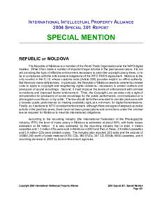 Microsoft Word - SPECIAL MENTION 2004 Sp 301 MOLDOVA FINAL.doc