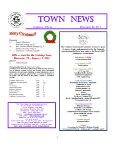 TOWN News Coalhurst, Alberta December 10, 2013  December