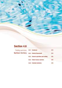 Australian Water Markets Report 2010–11 Section 4.6 Trading summary Northern Territory