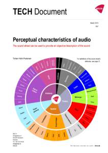 TECH Document March 2015 TN7 Perceptual characteristics of audio The sound wheel can be used to provide an objective description of the sound