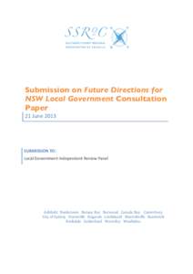 Submisssion to ILGRP on Future Directions for NSW Local Government