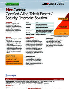 Network architecture / IEEE 802.1X / DHCP snooping / Allied Telesis / Dynamic Host Configuration Protocol / Authenticator / RADIUS / Network switch / Internet standards / Computing / Internet