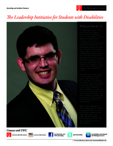 Internships and Academic Seminars  The Leadership Intitiative for Students with Disabilities William Uditsky ῾13 “The Washington Center (TWC) for Internships and Academic