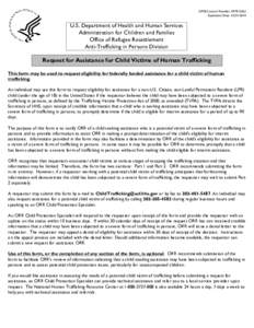 OMB Control Number: [removed]Expiration Date: [removed]U.S. Department of Health and Human Services Administration for Children and Families Office of Refugee Resettlement