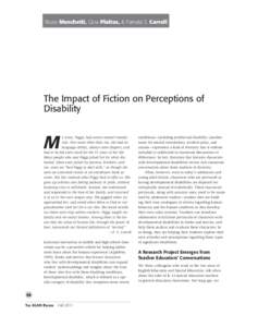 ALAN v39n1 - The Impact of Fiction on Perceptions of Disability
