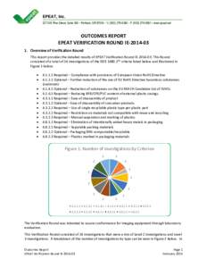 EPEAT, Inc. 227 SW Pine Street, Suite 300 • Portland, OR 97204 • V: ( • F: ( • www.epeat.net OUTCOMES REPORT EPEAT VERIFICATION ROUND IEOverview of Verification Round