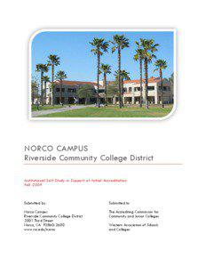 Geography of California / Norco /  California / Riverside City College / Riverside Community College District / Accrediting Commission for Community and Junior Colleges / Norco College / California Community Colleges System / Riverside County /  California / Southern California