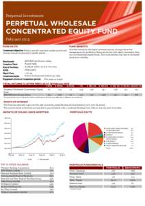 Perpetual Investments  PERPETUAL WHOLESALE CONCENTRATED EQUITY FUND February 2015 FUND FACTS