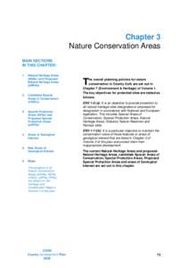 Chapter 3 Nature Conservation Areas MAIN SECTIONS