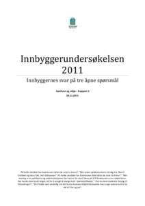 Innbyggerundersøkelsen 2011