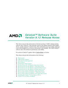    Catalyst™ Software Suite