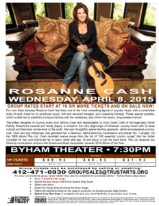 Tickets / United States / Grammy Legend Award / Ticket / Rosanne Cash / June Carter Cash / Johnny Cash / Music / Country music