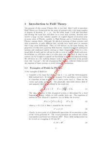 1  Introduction to Field Theory .R