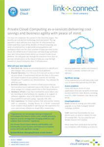 SMART Cloud The private cloud company  Private Cloud-Computing as-a-services delivering cost