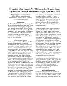 Evaluation of Organic Pest Management Treatments for Bean Leaf Beetle and Soybean Aphid⎯Neely-Kinyon Trial, 2006
