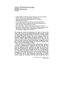 Buchbesprechungen Ressenyes  Anthony Bonner: The Art and Logic of Ramon Llull. A User’s Guide. Leiden / Boston: Brill, 2007 (Studien und Texte zur Geistesgeschichte des Mittelalters; 95). XX, 333 Seiten.