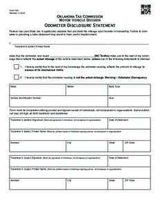 Form 729 Revised[removed]Oklahoma Tax Commission Motor Vehicle Division