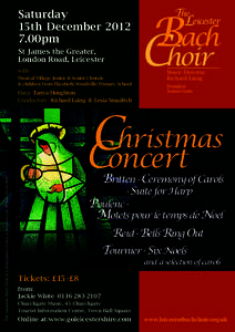 Saturday 15th December00pm St James the Greater, London Road, Leicester