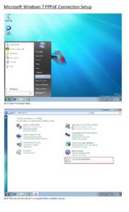 Microsoft Windows 7 PPPoE Connection Setup  Go to Start  Control Panel Click “All Control Panel Items” to expend all the available options.
