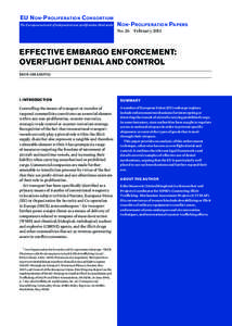 EU N on -P roliferation C onsortium The European network of independent non-proliferation think tanks N on -P roliferation Papers No. 26 February 2013