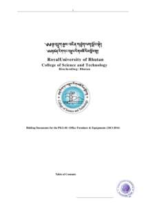 1  RoyalUniversity of Bhutan College of Science and Technology Rinchending: Bhutan
