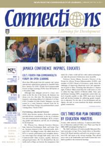 NEWS FROM THE COMMONWEALTH OF LEARNING |  february 2007 Vol. 12, No. 1 Learning for Development