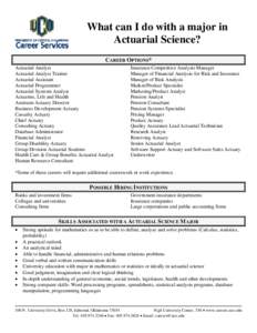 Microsoft Word - B.S. Actuarial Science