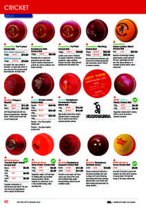 CRICKET BALLS Competition Turf 4 piece Cricket Ball VCA /SACA Approved