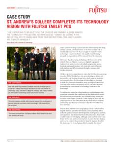 St. Andrew’s College,Tablet PC, Case Study, Laptop, Fujitsu