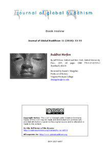Book review Journal of Global Buddhism[removed]): 53-55
