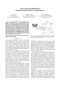 Privacy-preserving Publishing of Pseudonym-based Trajectory Location Data Set Ken Mano NTT Corporation Email: 